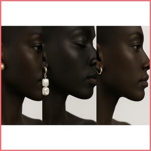 Rampage Assorted Gold Earrings - Stud, Hoop & Pearl